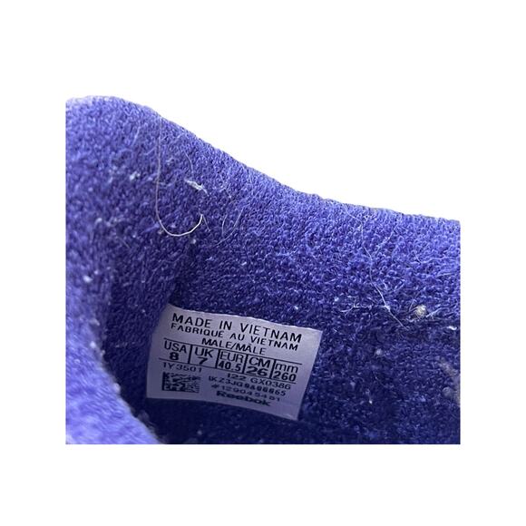 Men's Reebok Club C Revenge White Bold Purple Leather Sneakers Size 8 - GX0386 - Picture 7 of 7